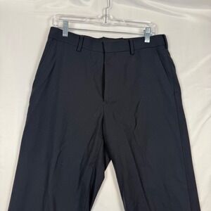 Murphy & Hartelius Mens Black Wool Blend Dress Pants Size 33Rx31